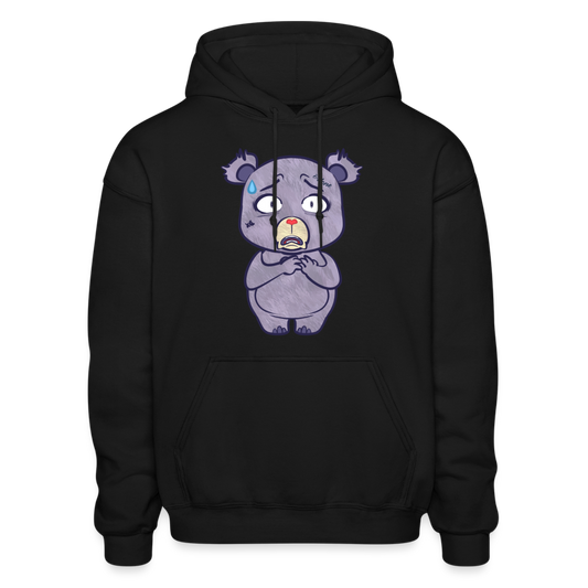 Scared Bear Comfort Hoodie - black