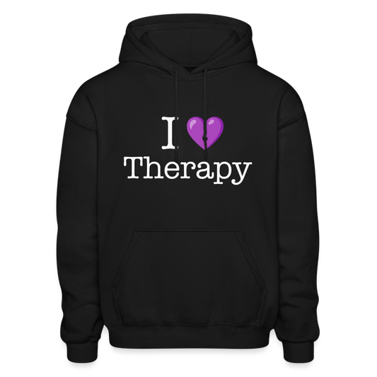 I Love Therapy Comfort Hoodie - black