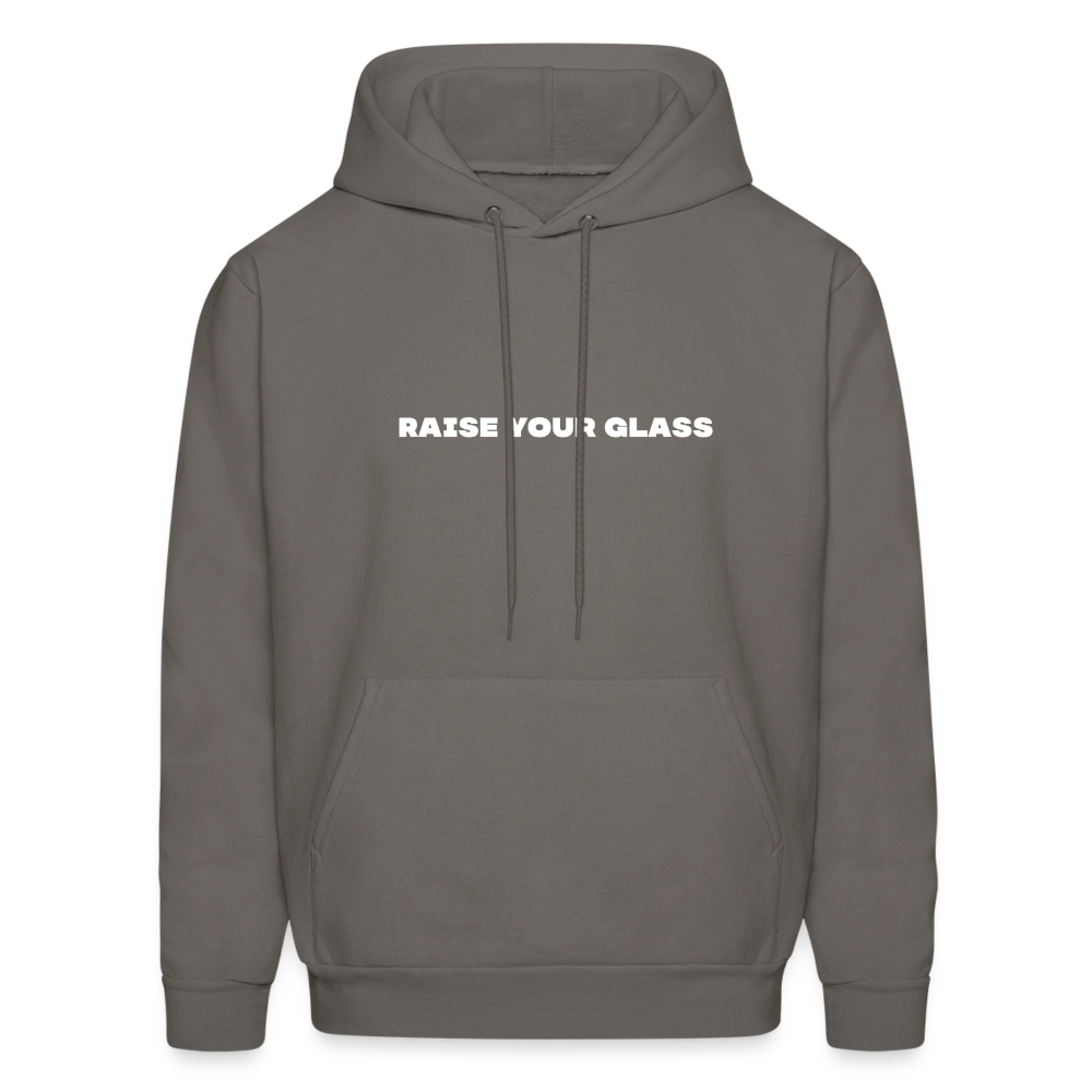 raise your glass comfort hoodie - asphalt gray