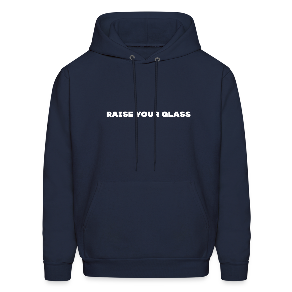 raise your glass comfort hoodie - navy