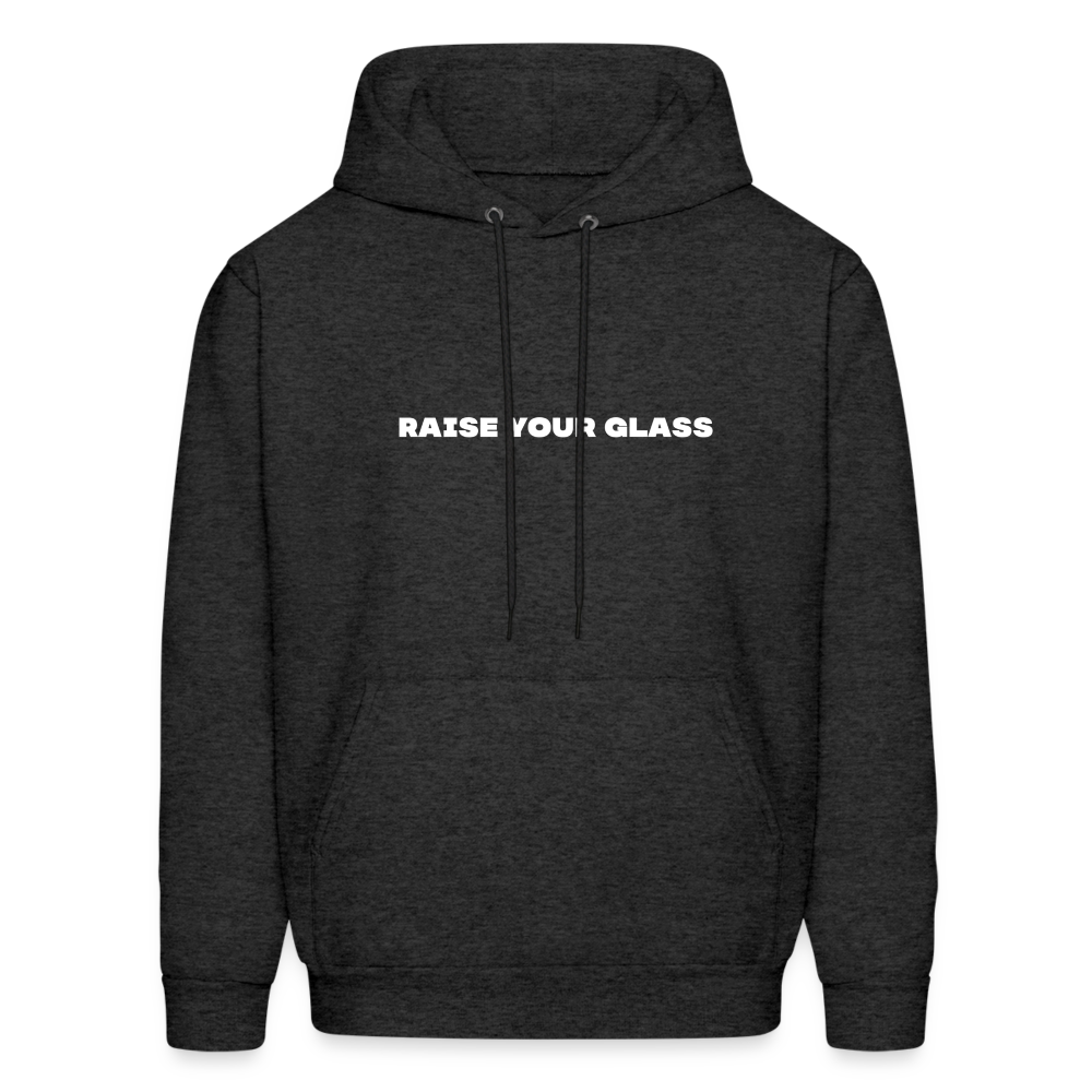 raise your glass comfort hoodie - charcoal grey