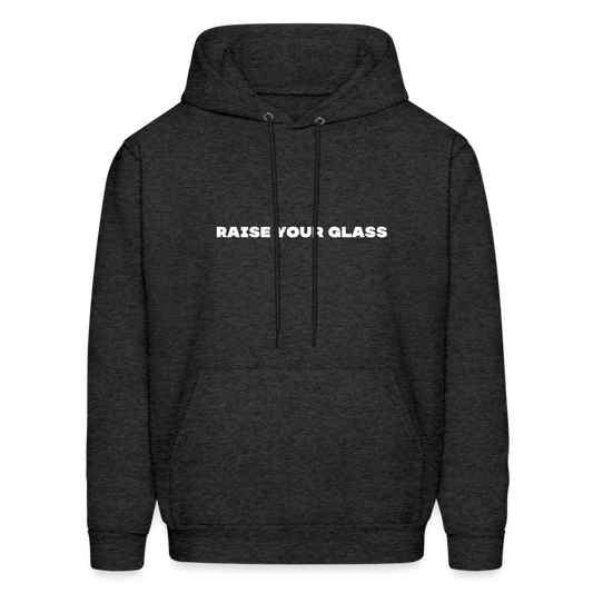 raise your glass comfort hoodie - charcoal grey