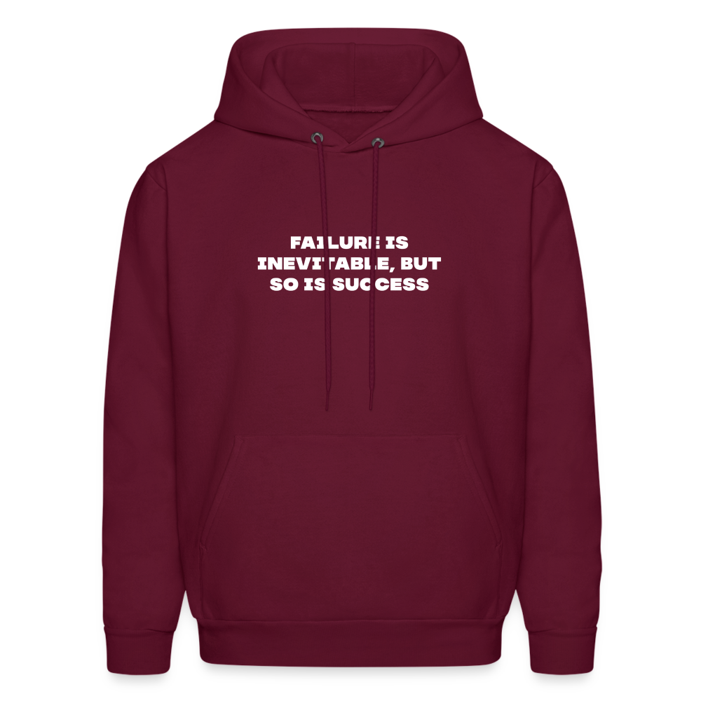 failure is inevitable but so is success comfort hoodie - burgundy