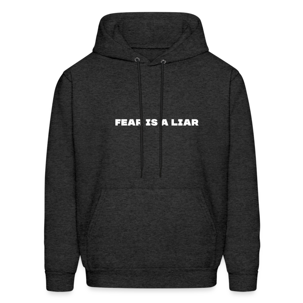 fear is a liar comfort hoodie - charcoal grey