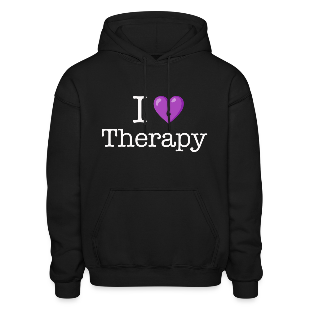I Love Therapy Comfort Hoodie - black