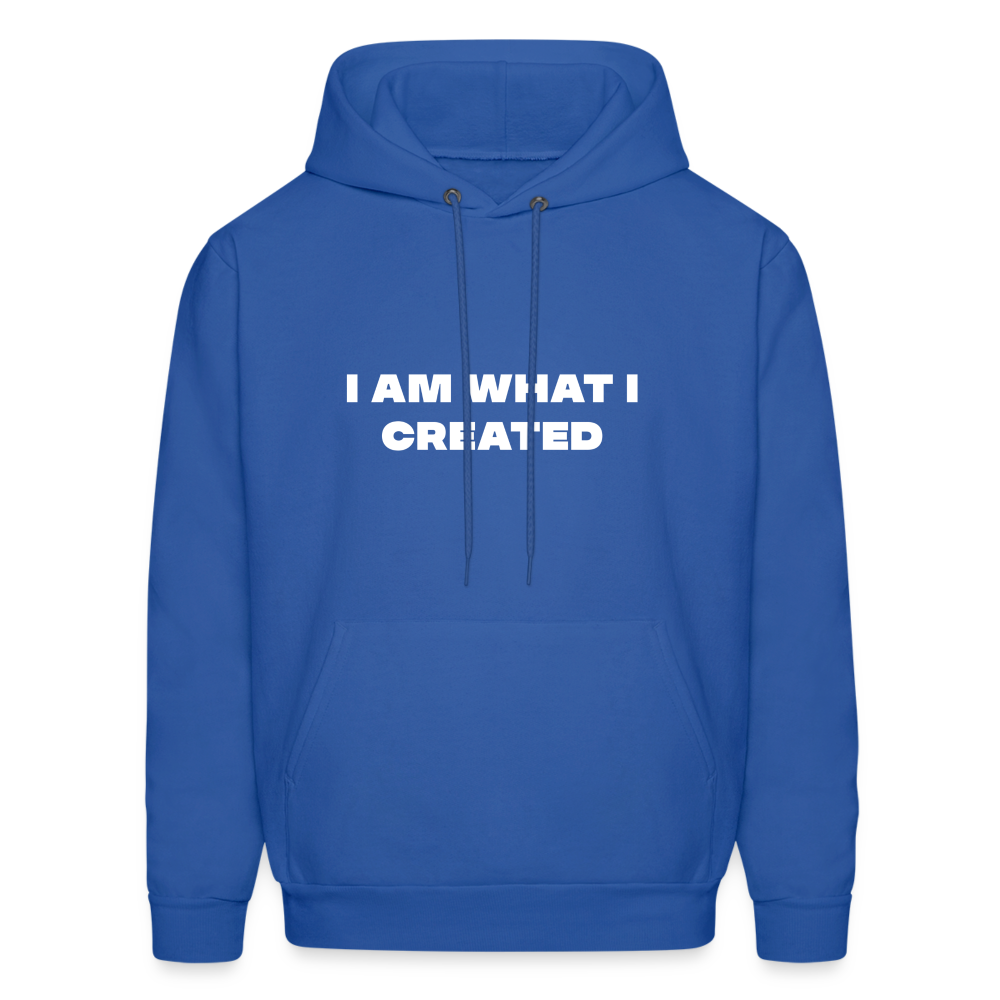 I am what i created comfort hoodie - royal blue
