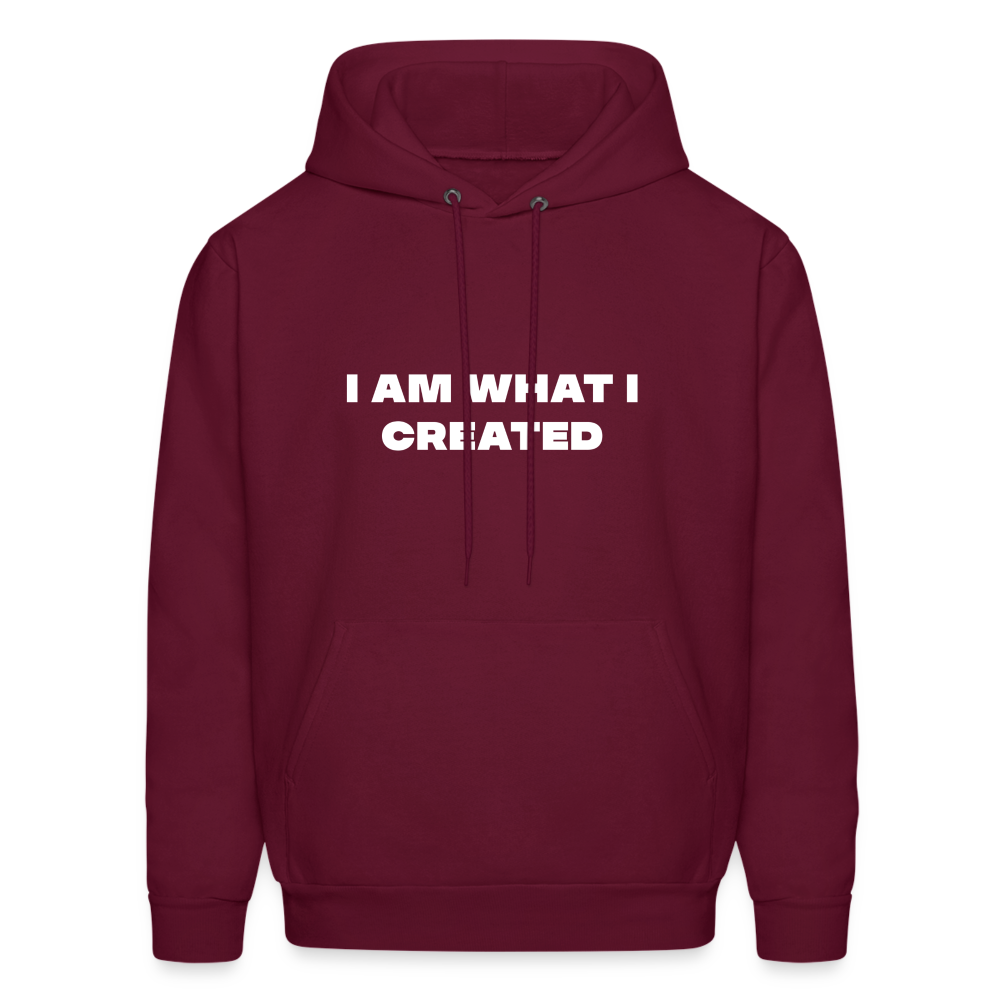 I am what i created comfort hoodie - burgundy