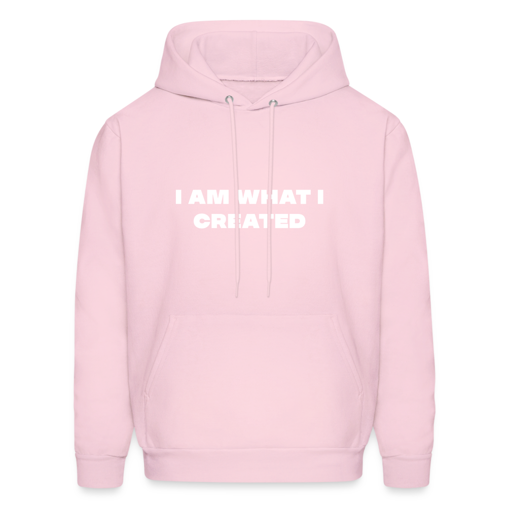 I am what i created comfort hoodie - pale pink