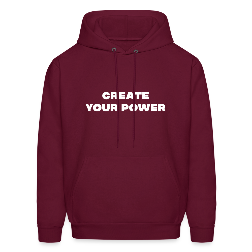 create your power comfort hoodie - burgundy