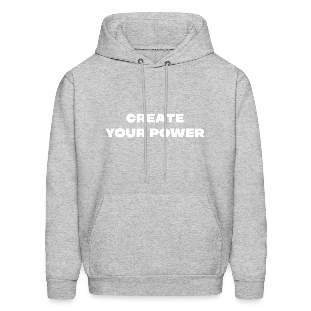 create your power comfort hoodie - heather gray