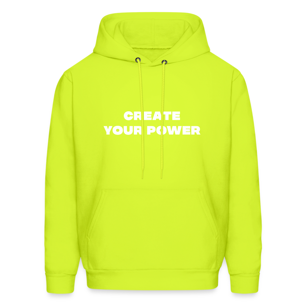 create your power comfort hoodie - safety green