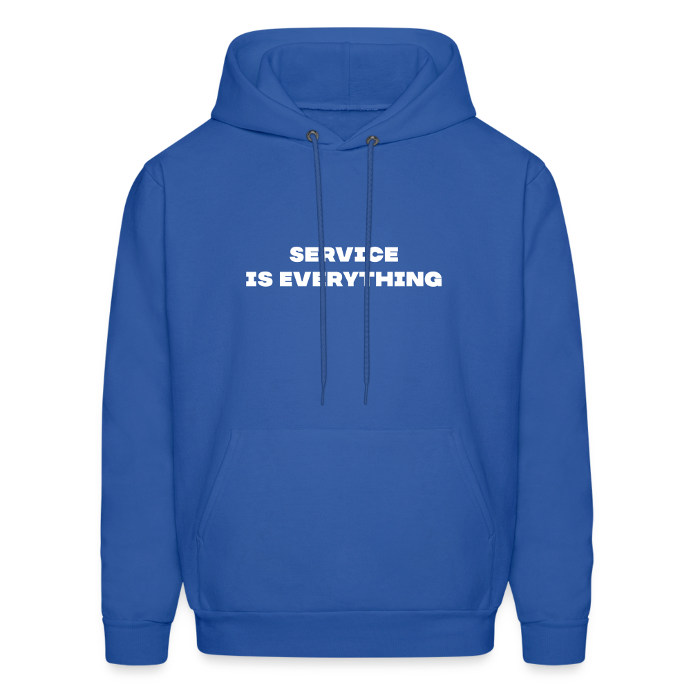 service is everything comfort hoodie - royal blue