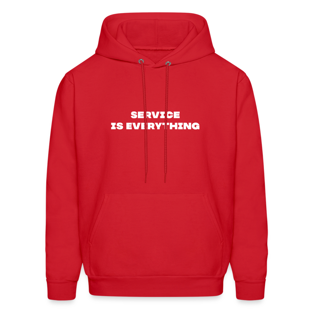 service is everything comfort hoodie - red