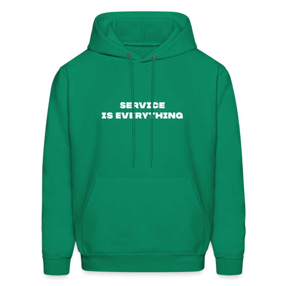 service is everything comfort hoodie - kelly green
