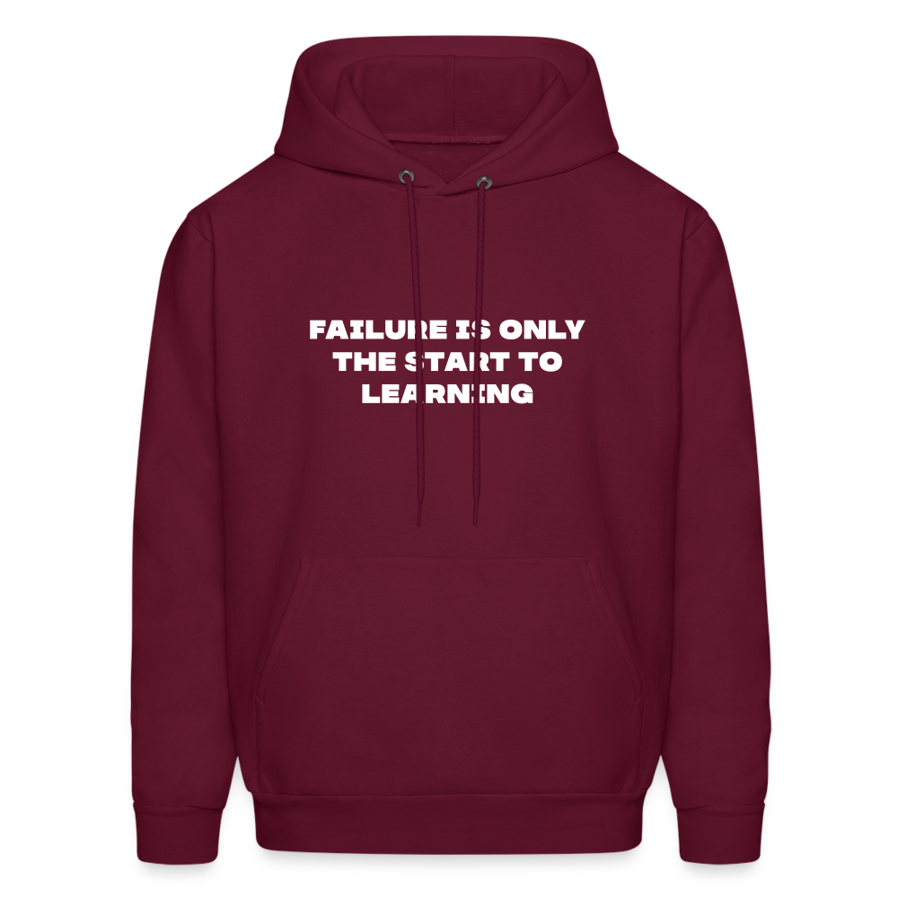 Failure is only the start to learning comfort hoodie - burgundy