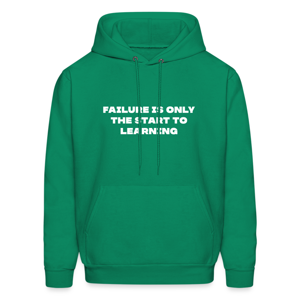 Failure is only the start to learning comfort hoodie - kelly green