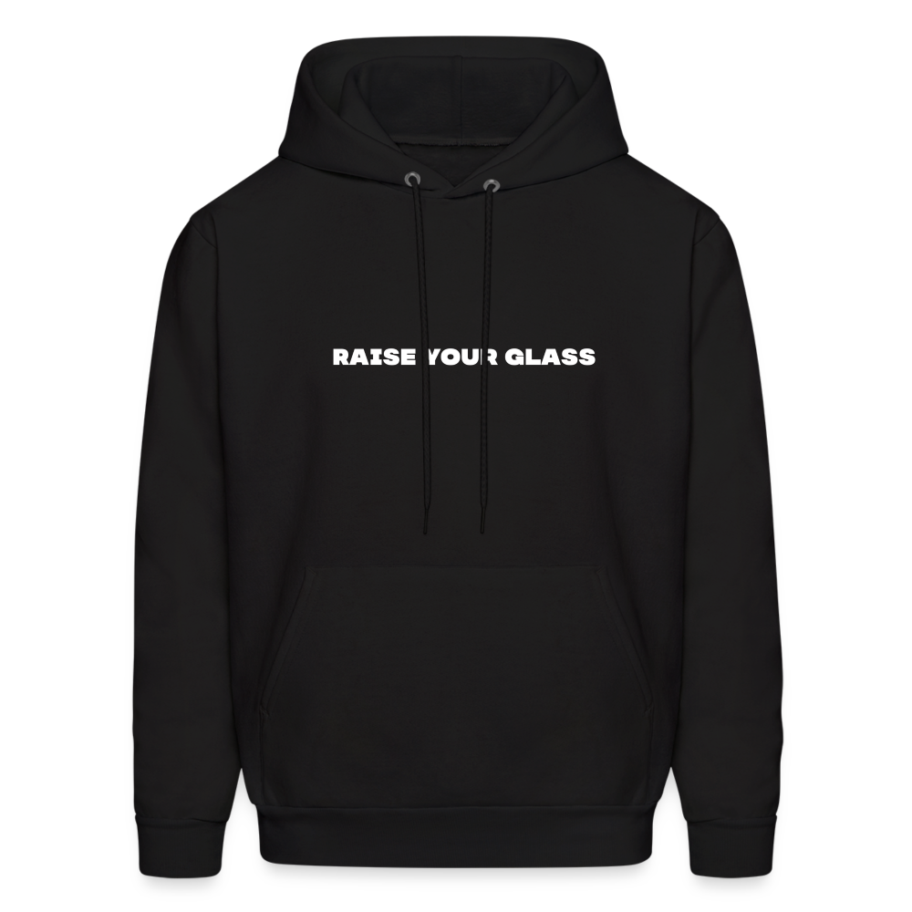 raise your glass comfort hoodie - black