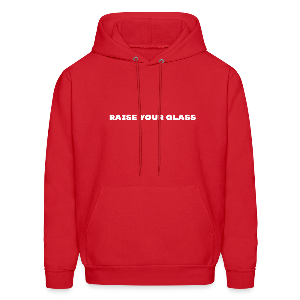 raise your glass comfort hoodie - red