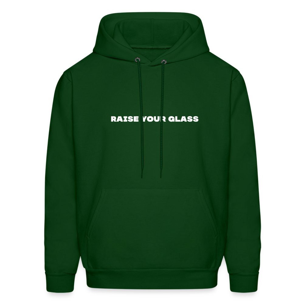 raise your glass comfort hoodie - forest green