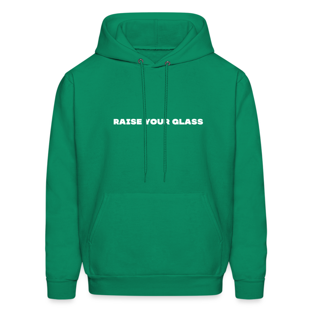 raise your glass comfort hoodie - kelly green