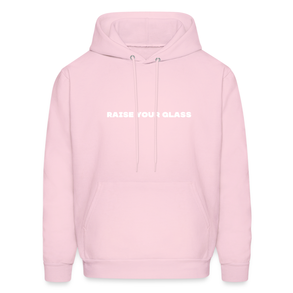 raise your glass comfort hoodie - pale pink