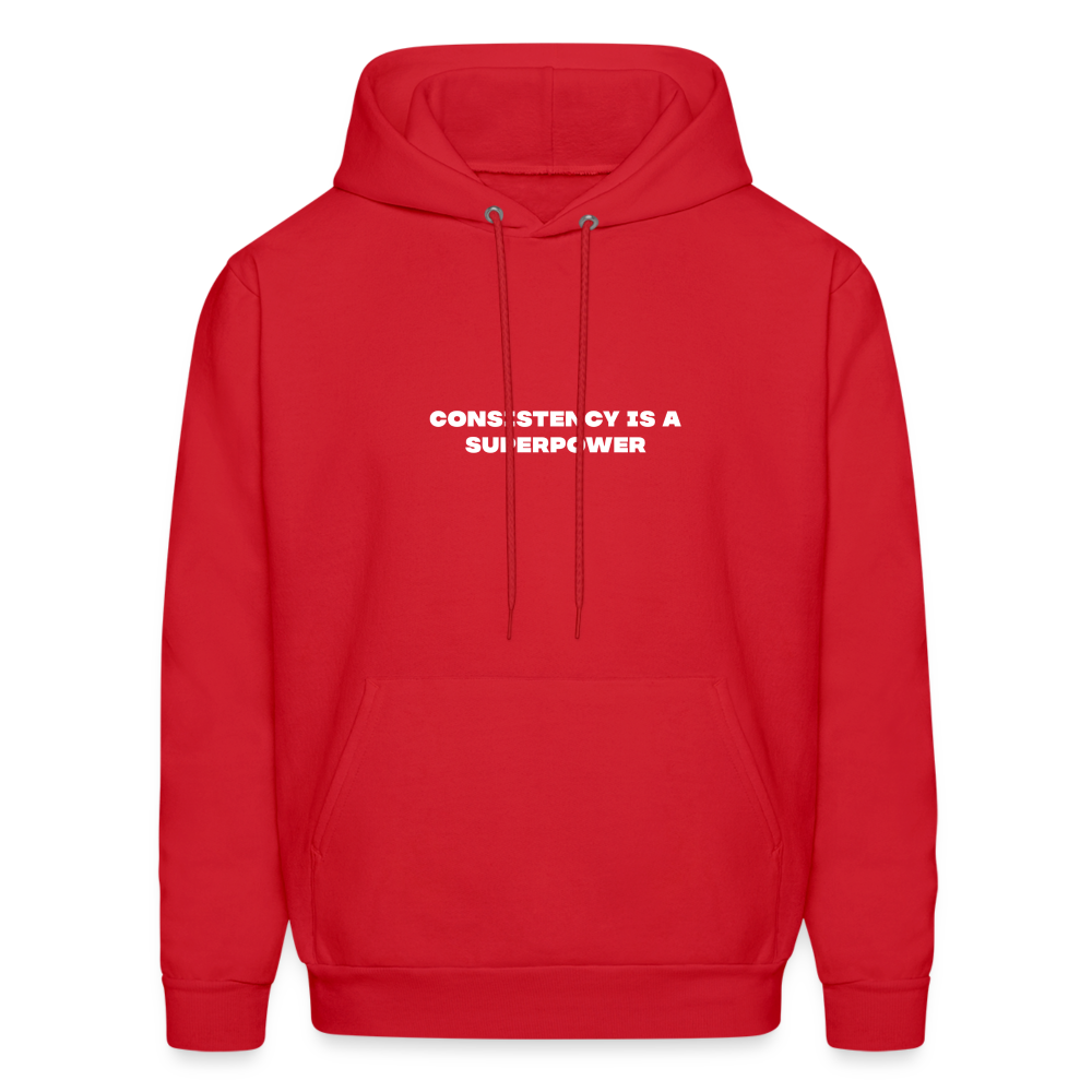 consistency is a superpower comfort hoodie - red
