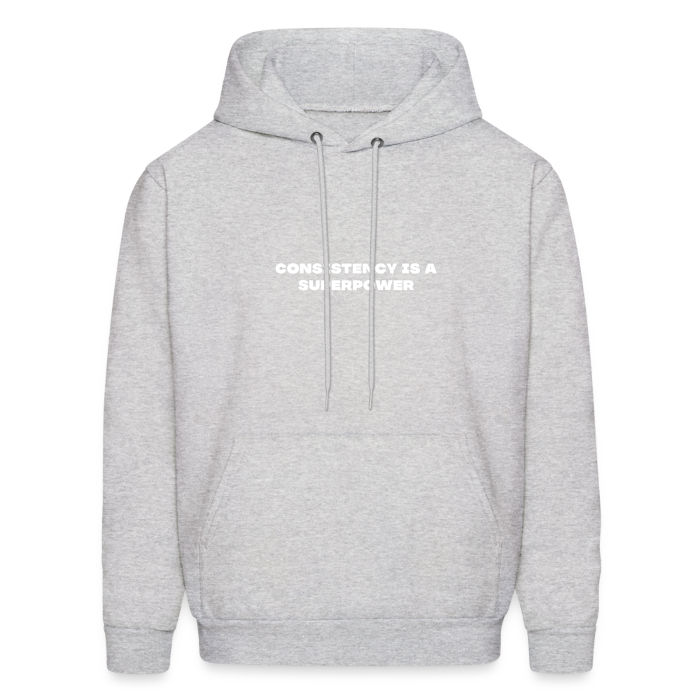 consistency is a superpower comfort hoodie - ash 