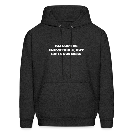 failure is inevitable but so is success comfort hoodie - charcoal grey