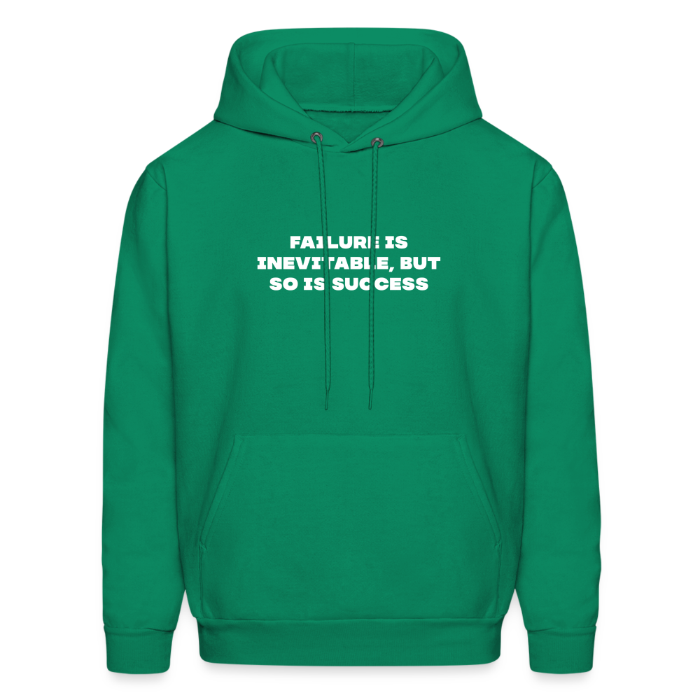 failure is inevitable but so is success comfort hoodie - kelly green