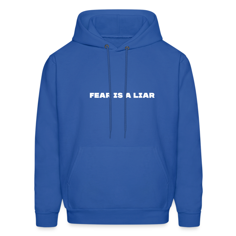 fear is a liar comfort hoodie - royal blue