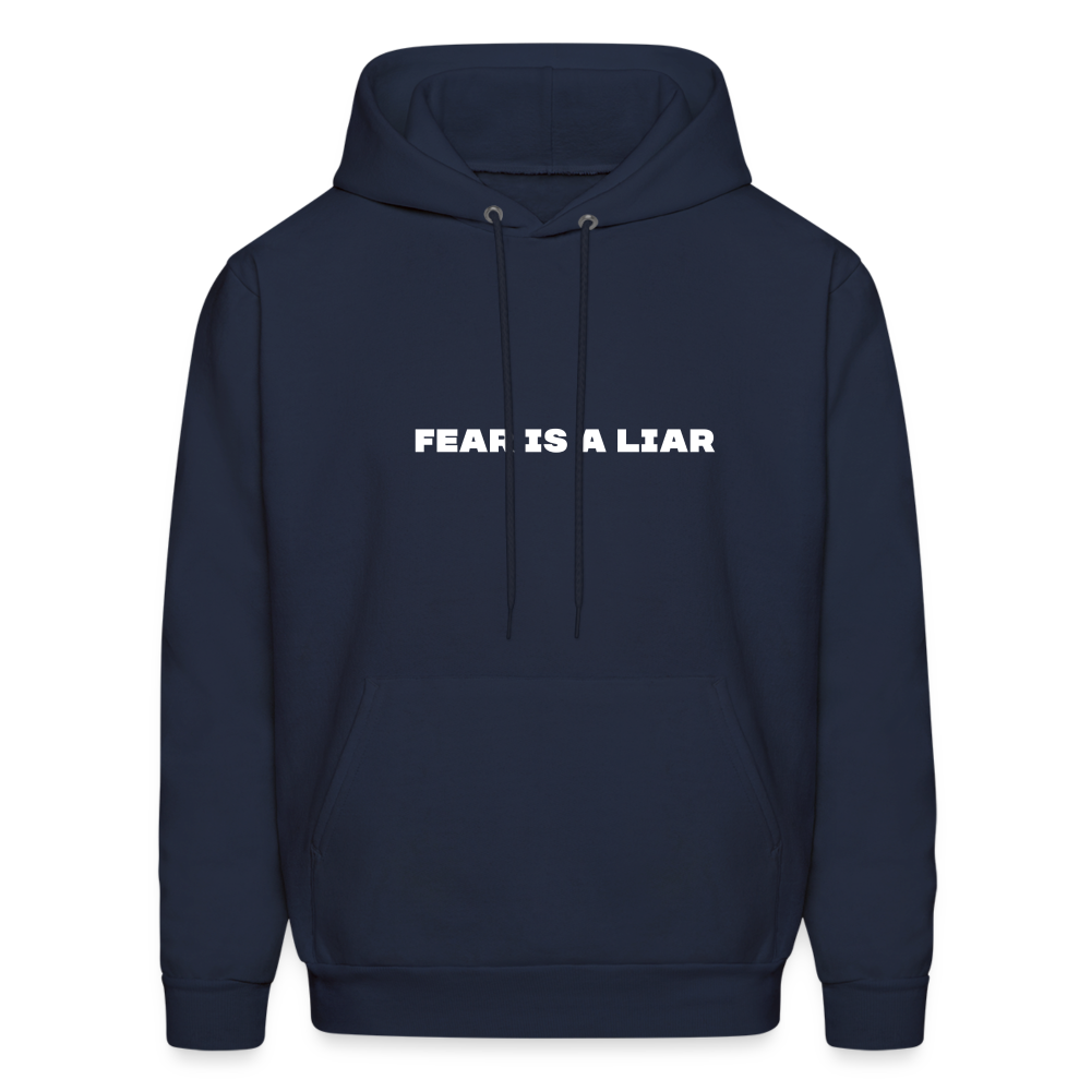 fear is a liar comfort hoodie - navy