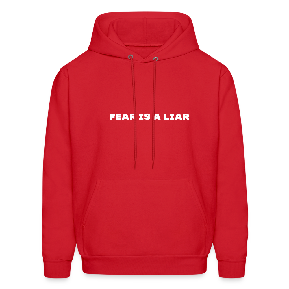 fear is a liar comfort hoodie - red