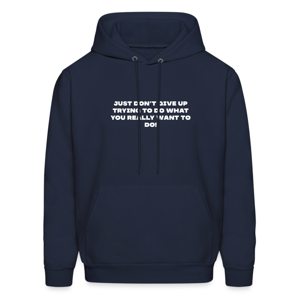 dont give up comfort hoodie - navy