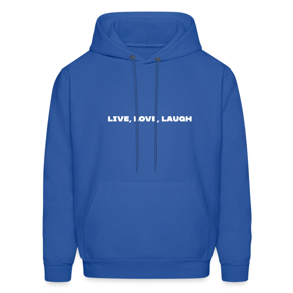 live love laugh comfort hoodie - royal blue