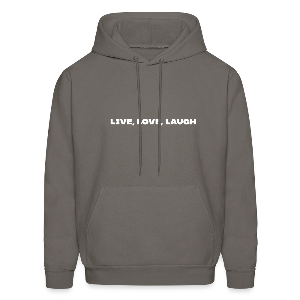 live love laugh comfort hoodie - asphalt gray