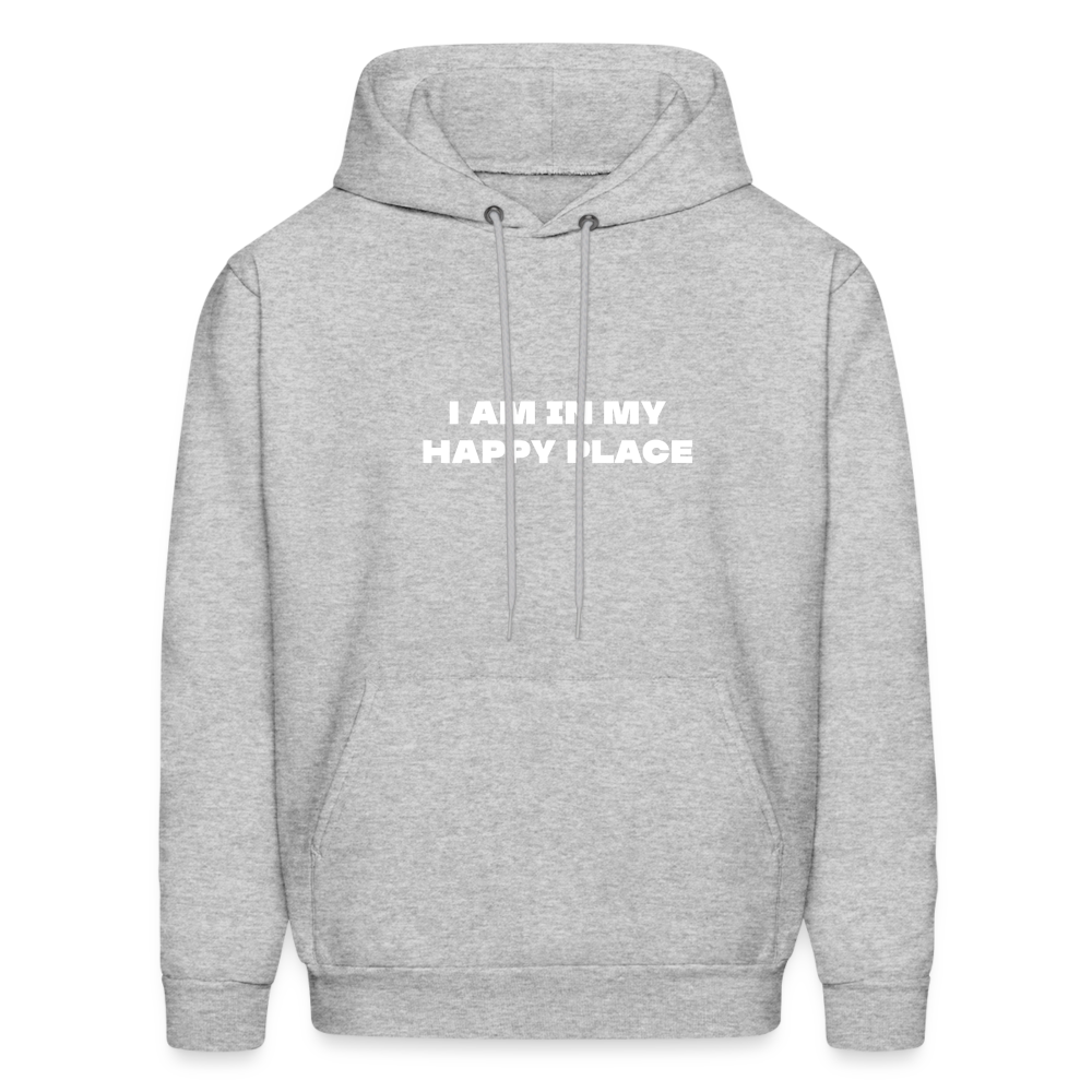 i am in my happy place comfort hoodie - heather gray