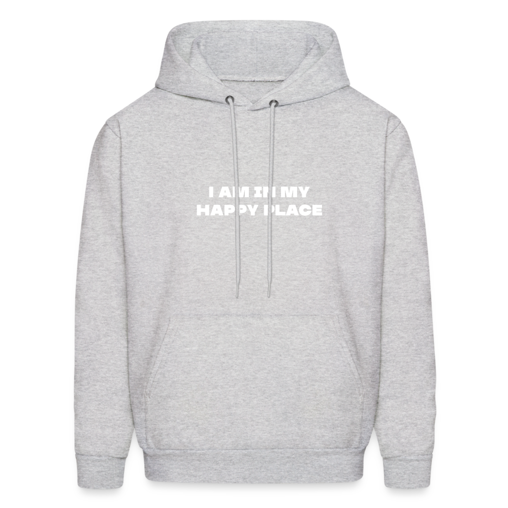 i am in my happy place comfort hoodie - ash 