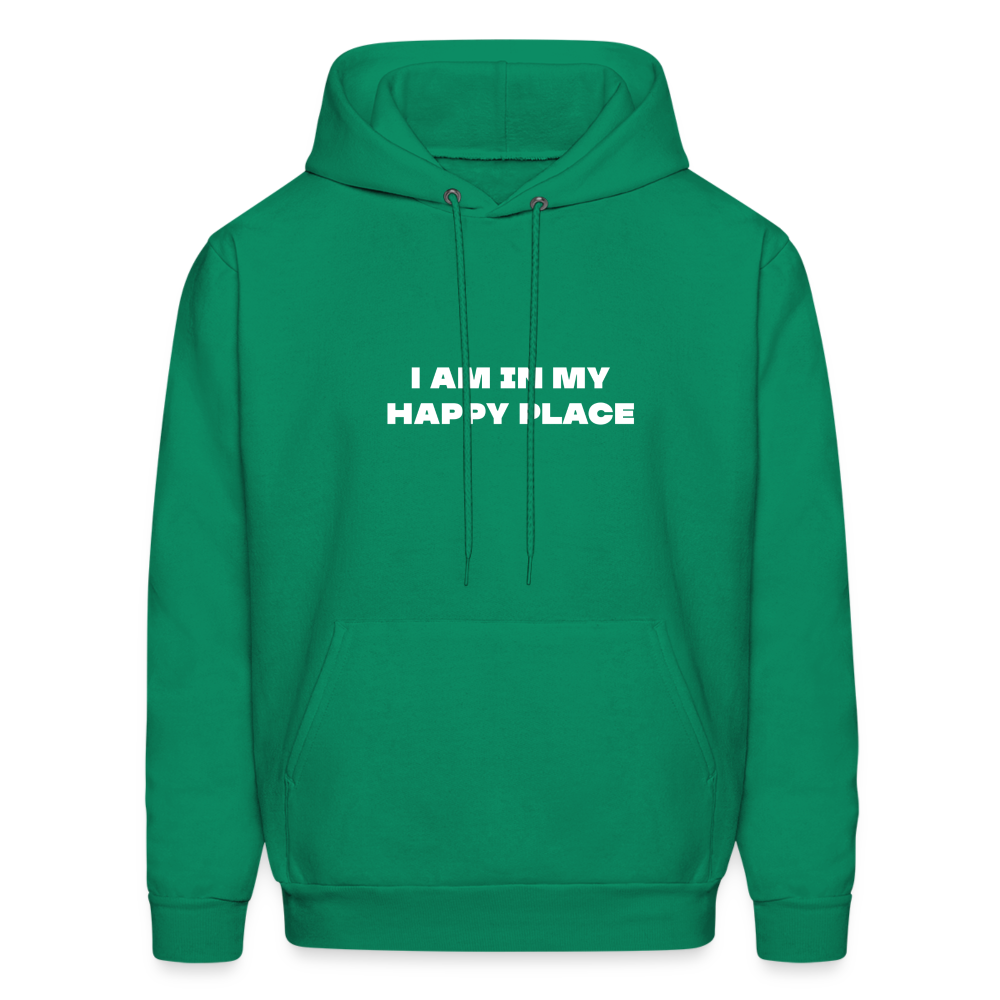 i am in my happy place comfort hoodie - kelly green