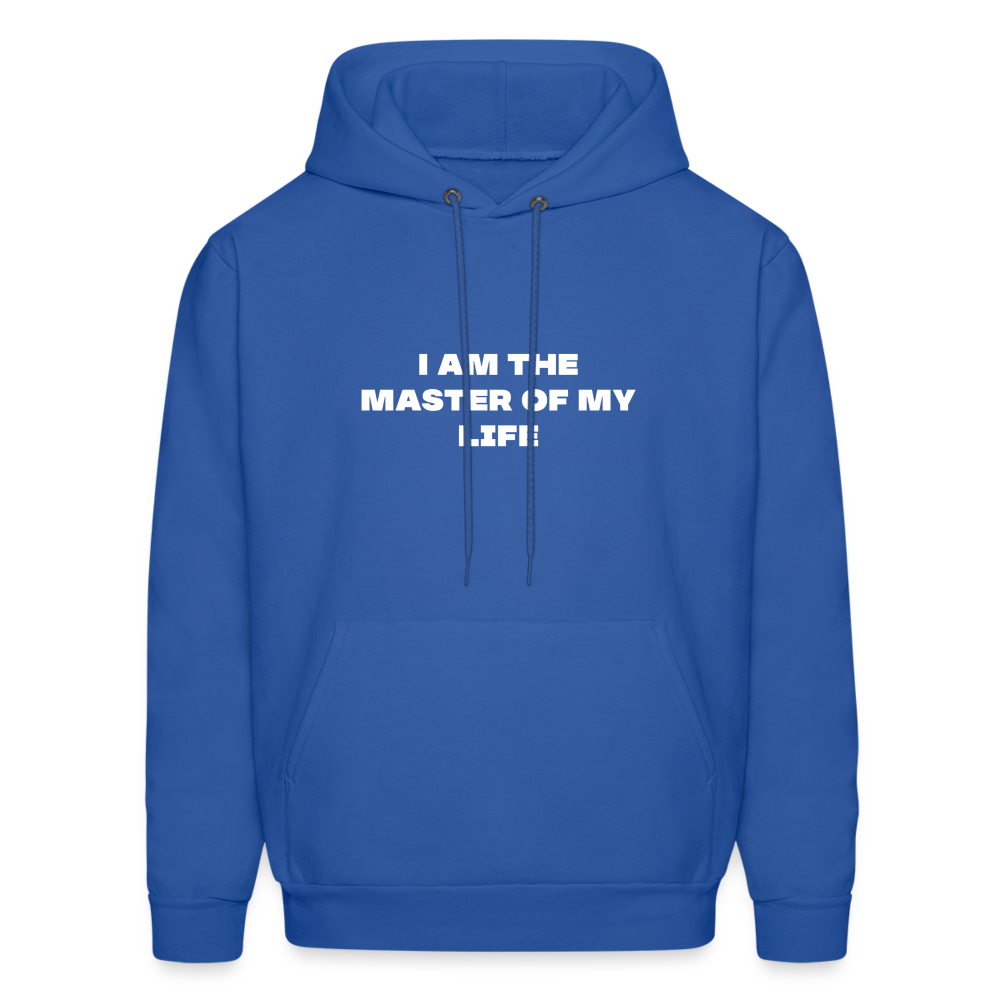 i am the master of my life comfort hoodie - royal blue