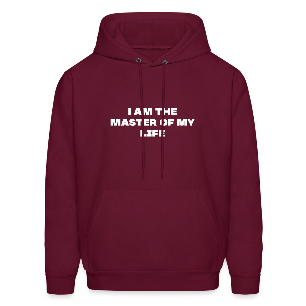 i am the master of my life comfort hoodie - burgundy