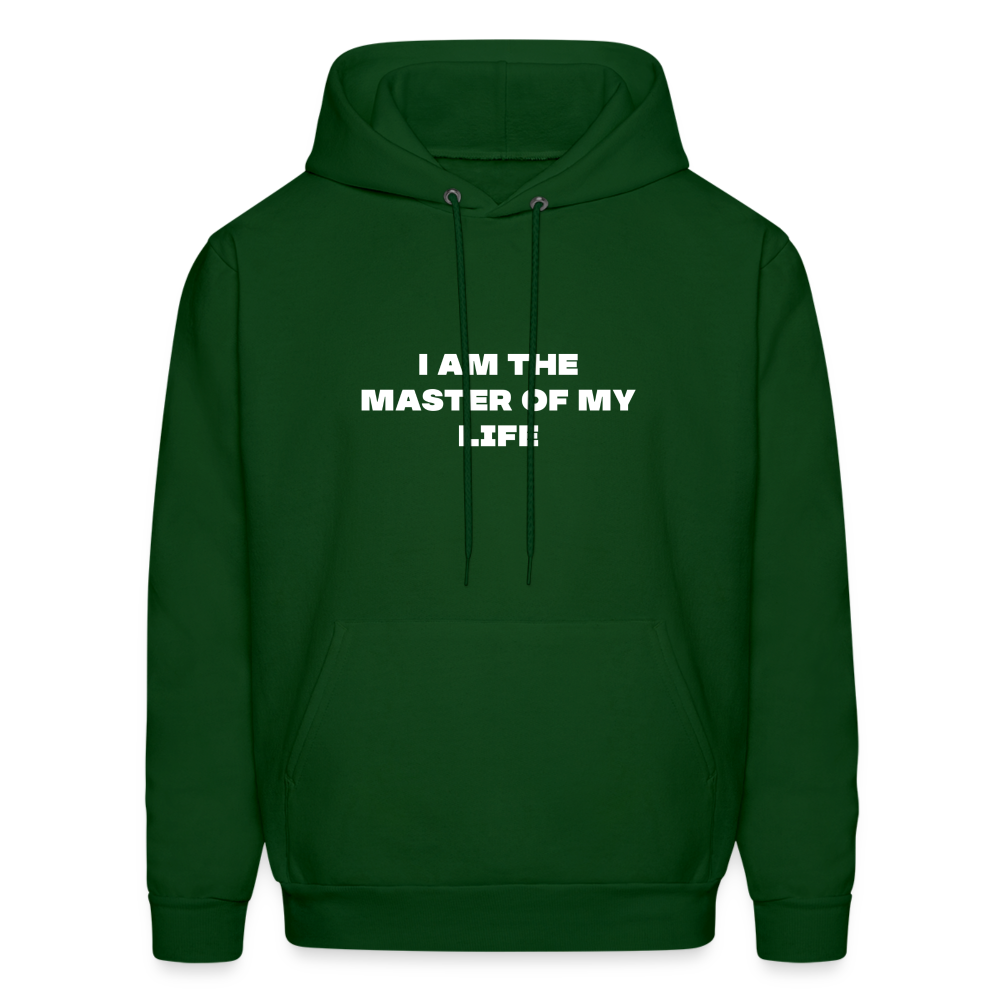 i am the master of my life comfort hoodie - forest green