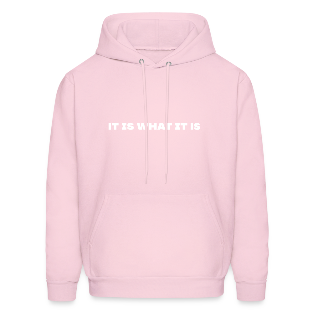 it is what it is comfort hoodie - pale pink