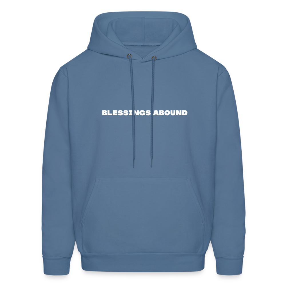 blessings abound comfort hoodie - denim blue